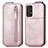 Funda de Cuero Flip para Samsung Galaxy A72 4G Oro Rosa