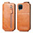 Funda de Cuero Flip para Samsung Galaxy F12 Marron