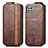 Funda de Cuero Flip para Samsung Galaxy F42 5G Marron