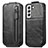 Funda de Cuero Flip para Samsung Galaxy S21 5G Negro