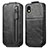 Funda de Cuero Flip para Sony Xperia Ace III Negro