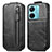 Funda de Cuero Flip para Vivo iQOO Z6 Pro 5G Negro