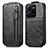 Funda de Cuero Flip para Vivo Y35 4G Negro