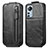 Funda de Cuero Flip para Xiaomi Mi 12 Lite 5G Negro