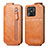 Funda de Cuero Flip para Xiaomi Redmi 10 India Marron