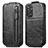 Funda de Cuero Flip para Xiaomi Redmi Note 11S 4G Negro