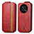 Funda de Cuero Flip S01D para Huawei Enjoy 50 Pro Rojo