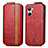 Funda de Cuero Flip S01D para Realme 10 4G Rojo