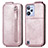 Funda de Cuero Flip S01D para Realme C31 Oro Rosa