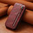 Funda de Cuero Flip S01D para Samsung Galaxy S21 FE 5G Rojo