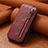 Funda de Cuero Flip S01D para Samsung Galaxy S21 Ultra 5G Rojo