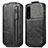 Funda de Cuero Flip S01D para Sony Xperia 1 IV SO-51C Negro