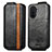 Funda de Cuero Flip S02D para Huawei Enjoy 50 Negro