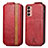 Funda de Cuero Flip S02D para Samsung Galaxy M13 4G Rojo