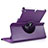 Funda de Cuero Giratoria con Soporte para Apple iPad Mini Morado