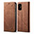 Funda de pano Cartera con Soporte B01S para Samsung Galaxy A51 4G Marron