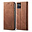 Funda de pano Cartera con Soporte B01S para Vivo T1 5G India Marron