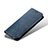 Funda de pano Cartera con Soporte B03S para Samsung Galaxy S21 FE 5G Azul