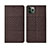 Funda de pano Cartera con Soporte H01 para Apple iPhone 11 Pro Max Marron