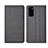 Funda de pano Cartera con Soporte H01 para Huawei Honor V30 5G Gris