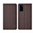 Funda de pano Cartera con Soporte H01 para Huawei Honor V30 5G Marron