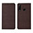 Funda de pano Cartera con Soporte H01 para Huawei P30 Lite Marron