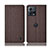 Funda de pano Cartera con Soporte H12P para Motorola Moto Edge 30 Fusion 5G Marron