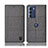 Funda de pano Cartera con Soporte H12P para Motorola Moto Edge S30 5G Gris