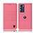 Funda de pano Cartera con Soporte H12P para Motorola Moto Edge S30 5G Rosa