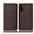 Funda de pano Cartera con Soporte H12P para Oppo A93 5G Marron