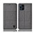 Funda de pano Cartera con Soporte H12P para Oppo Find X3 Pro 5G Gris