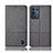 Funda de pano Cartera con Soporte H12P para Realme Q3s 5G Gris