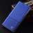 Funda de pano Cartera con Soporte H12P para Samsung Galaxy S21 FE 5G Azul