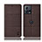 Funda de pano Cartera con Soporte H13P para Motorola Moto Edge 30 Fusion 5G Marron