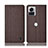 Funda de pano Cartera con Soporte H14P para Motorola Moto Edge X30 Pro 5G Marron