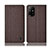 Funda de pano Cartera con Soporte H14P para Oppo A94 5G Marron