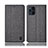 Funda de pano Cartera con Soporte H14P para Oppo Find X3 Pro 5G Gris