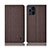 Funda de pano Cartera con Soporte H14P para Oppo Find X3 Pro 5G Marron