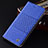 Funda de pano Cartera con Soporte H14P para Samsung Galaxy S21 Plus 5G Azul