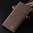 Funda de pano Cartera con Soporte H14P para Samsung Galaxy S21 Plus 5G Marron