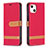 Funda de pano Cartera con Soporte para Apple iPhone 13 Mini Rojo