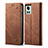 Funda de pano Cartera con Soporte para OnePlus 10R 5G Marron