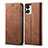 Funda de pano Cartera con Soporte para OnePlus Nord 2T 5G Marron