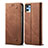 Funda de pano Cartera con Soporte para Oppo Find X5 Lite 5G Marron