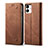 Funda de pano Cartera con Soporte para Samsung Galaxy A04 4G Marron