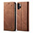 Funda de pano Cartera con Soporte para Samsung Galaxy A32 4G Marron