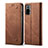 Funda de pano Cartera con Soporte para Xiaomi Redmi Note 11 SE India 4G Marron