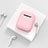 Funda de Silicona con Mosqueton Enchufe para AirPods Carcasa de Carga C01 Rosa