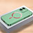 Funda Dura Plastico Rigida Carcasa Mate con Mag-Safe Magnetic QC1 para Apple iPhone 12 Verde