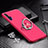 Funda Dura Plastico Rigida Carcasa Mate con Magnetico Anillo de dedo Soporte A01 para Huawei Honor 20 Pro Rojo